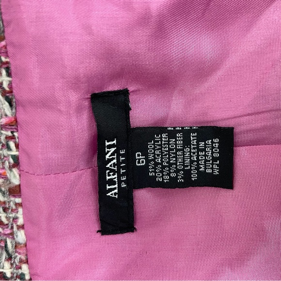 🍁 Alfani Petite Tweed Blazer Wool Blend Jacket Coat Sz 6P - Picture 3 of 6